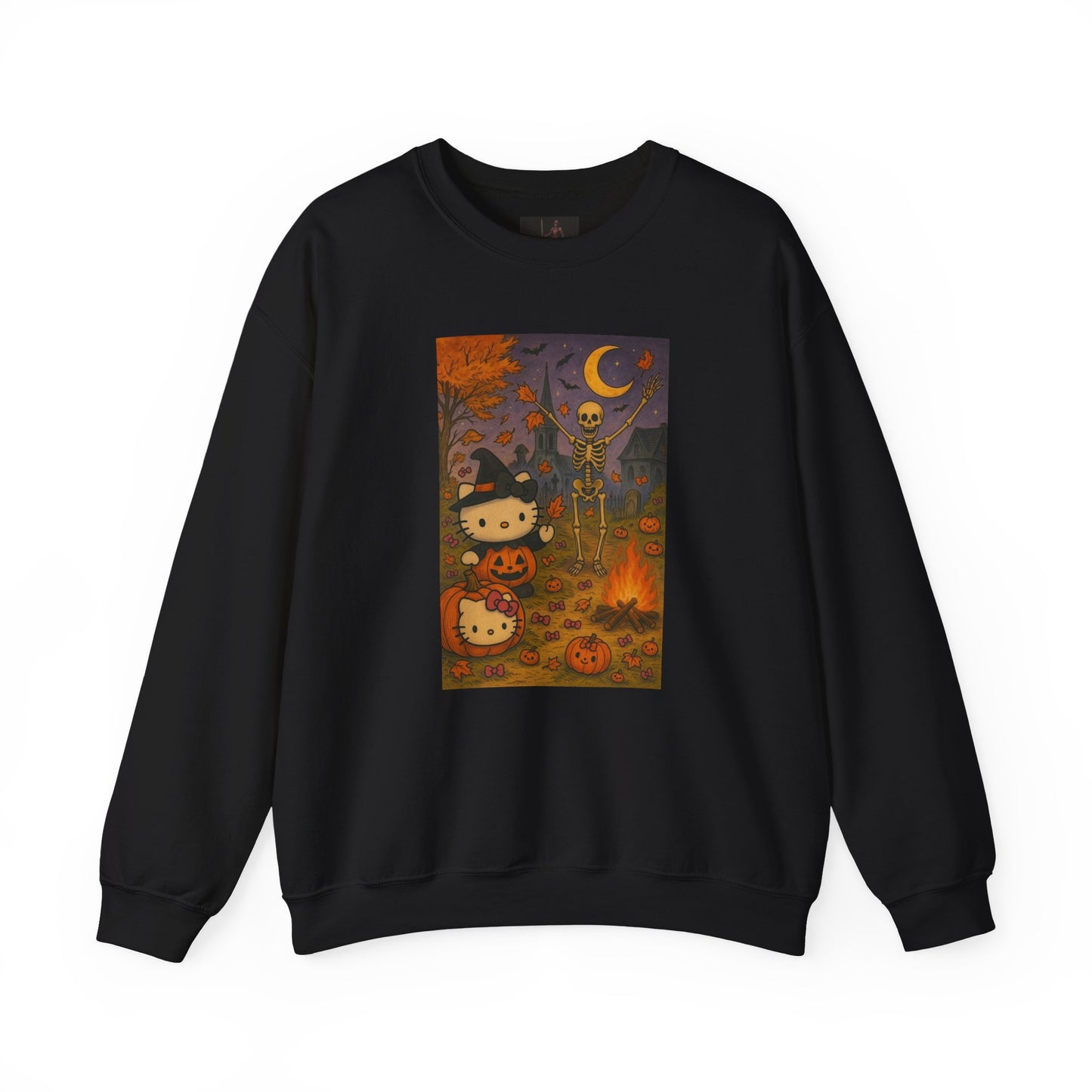 Friday Knights - Cute Halloween Kitty Pumpkin Night Graphic