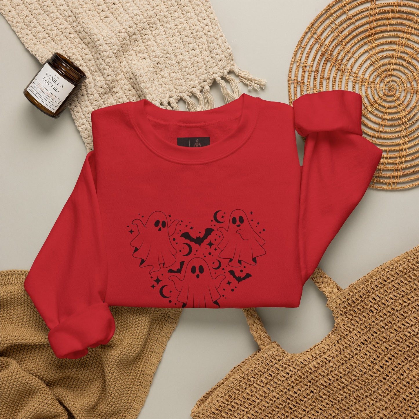 Friday Knights - Crescent Moon Heart Crewneck Sweatshirt
