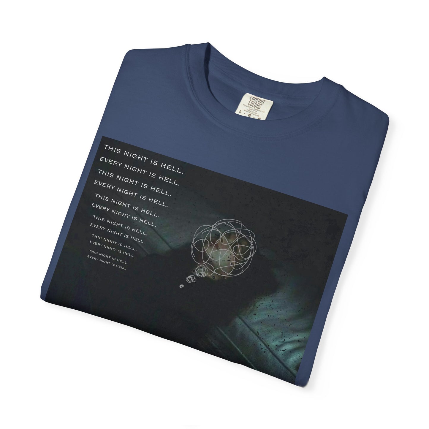 but this night is hell graphic tee