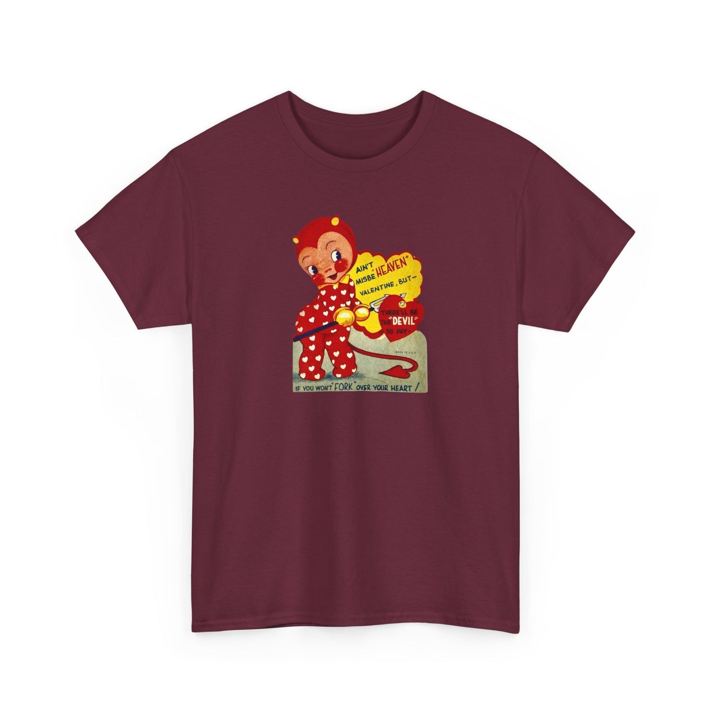 Friday Knights - Fork your heart Devil tee vintage Graphic T-Shirt
