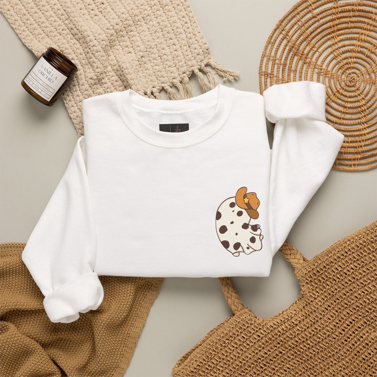 Friday Knights - Cow Spot Ghost Crewneck Sweatshirt