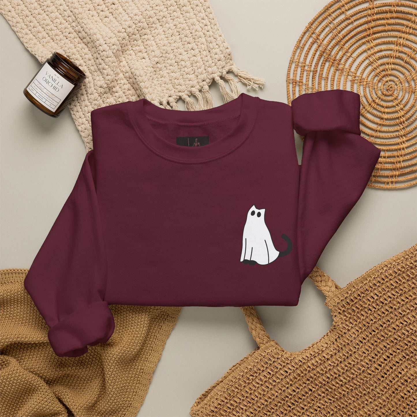 Friday Knights - Ghost Cat Crewneck Sweatshirt