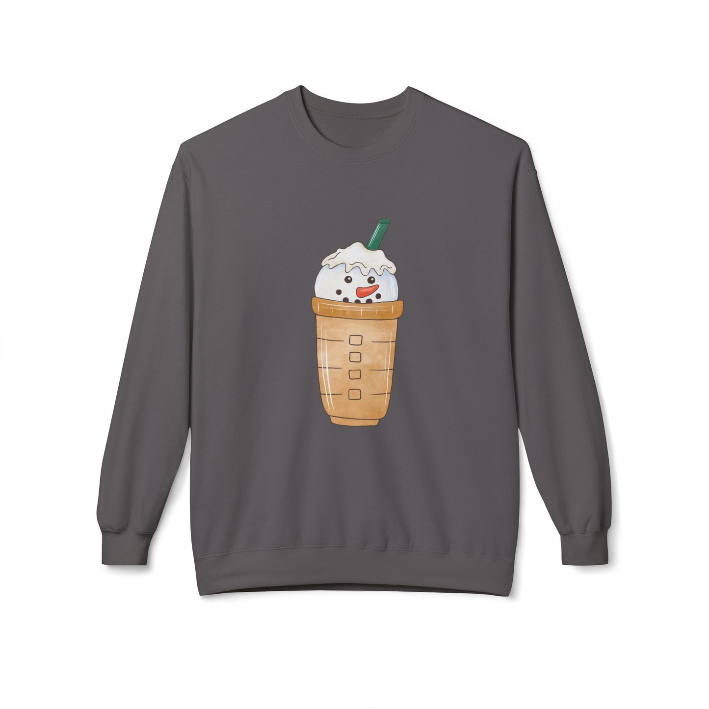Friday Knights -  Snowman Coffee Cup Frappe fleece Sweatshirt