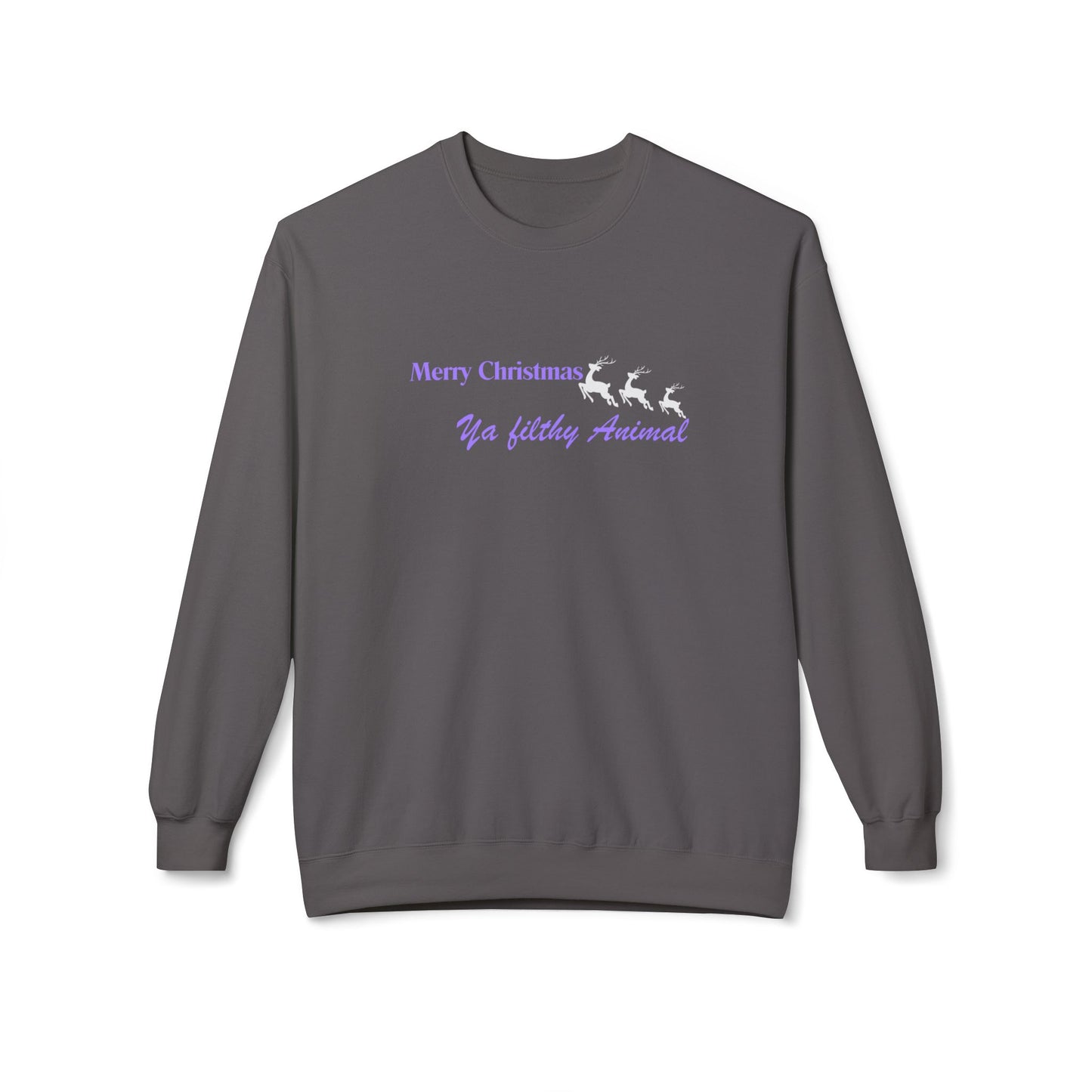 Friday Knights - "Merry Christmas Ya Filthy Animal" Cozy fleece Crewneck