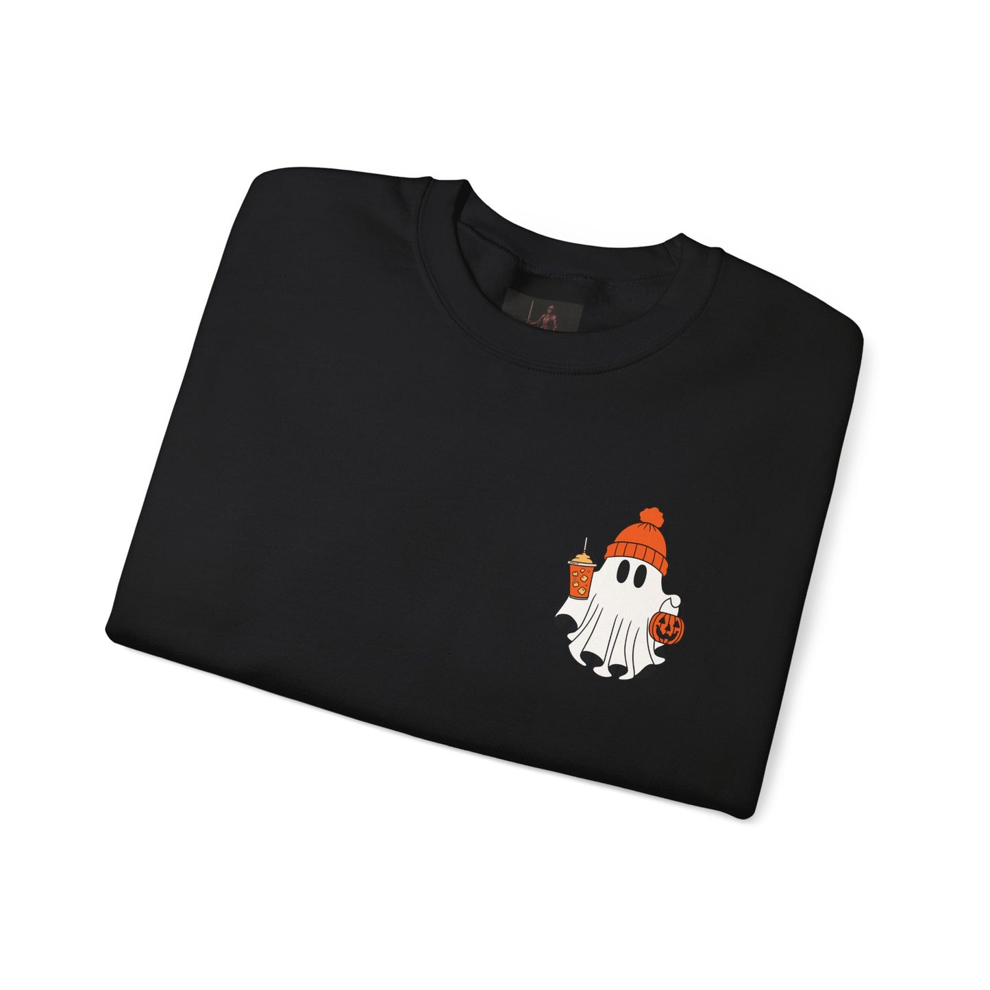 Friday Knights- Ghost in a Beanie Crewneck Sweatshirt