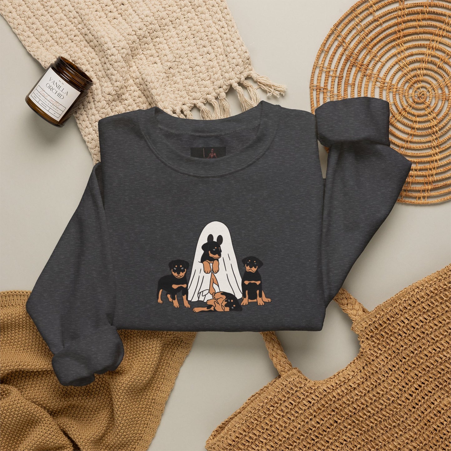 Friday Knights - Rottie ghost Crewneck Sweatshirt
