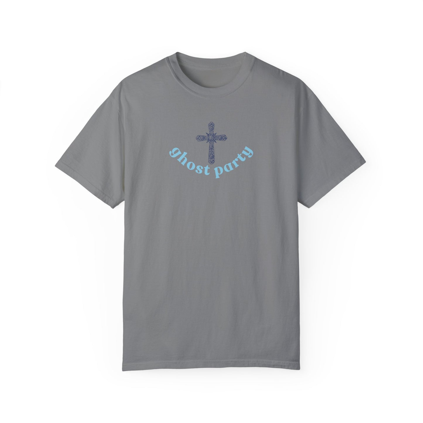 Ghost Party blue cross tee