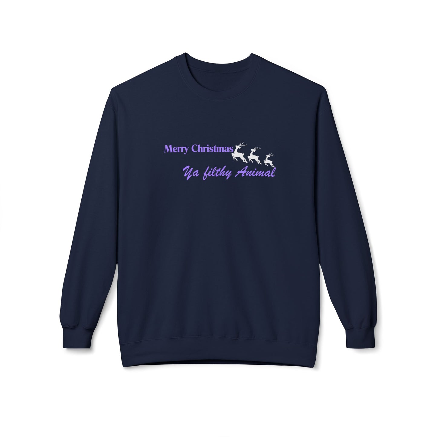Friday Knights - "Merry Christmas Ya Filthy Animal" Cozy fleece Crewneck
