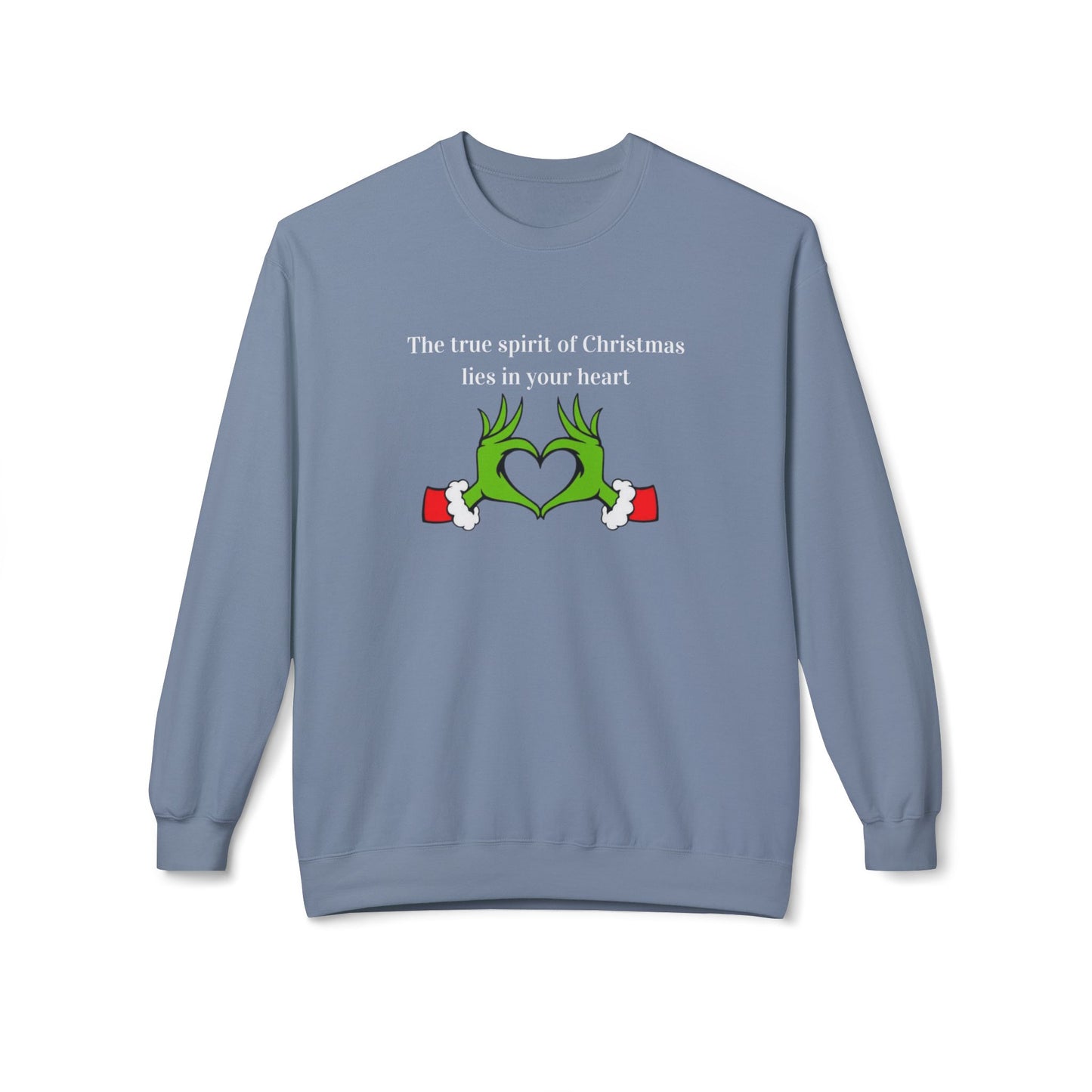 Friday Knights - Grinch the true spirit of Xmas... Fleece Crewneck Sweatshirt