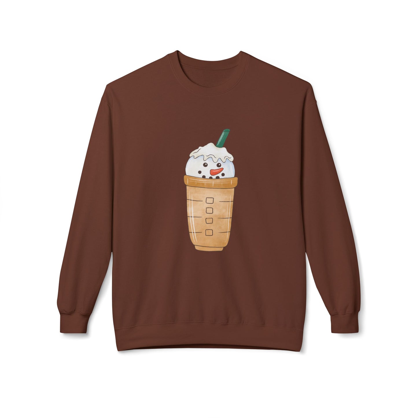 Friday Knights -  Snowman Coffee Cup Frappe fleece Sweatshirt
