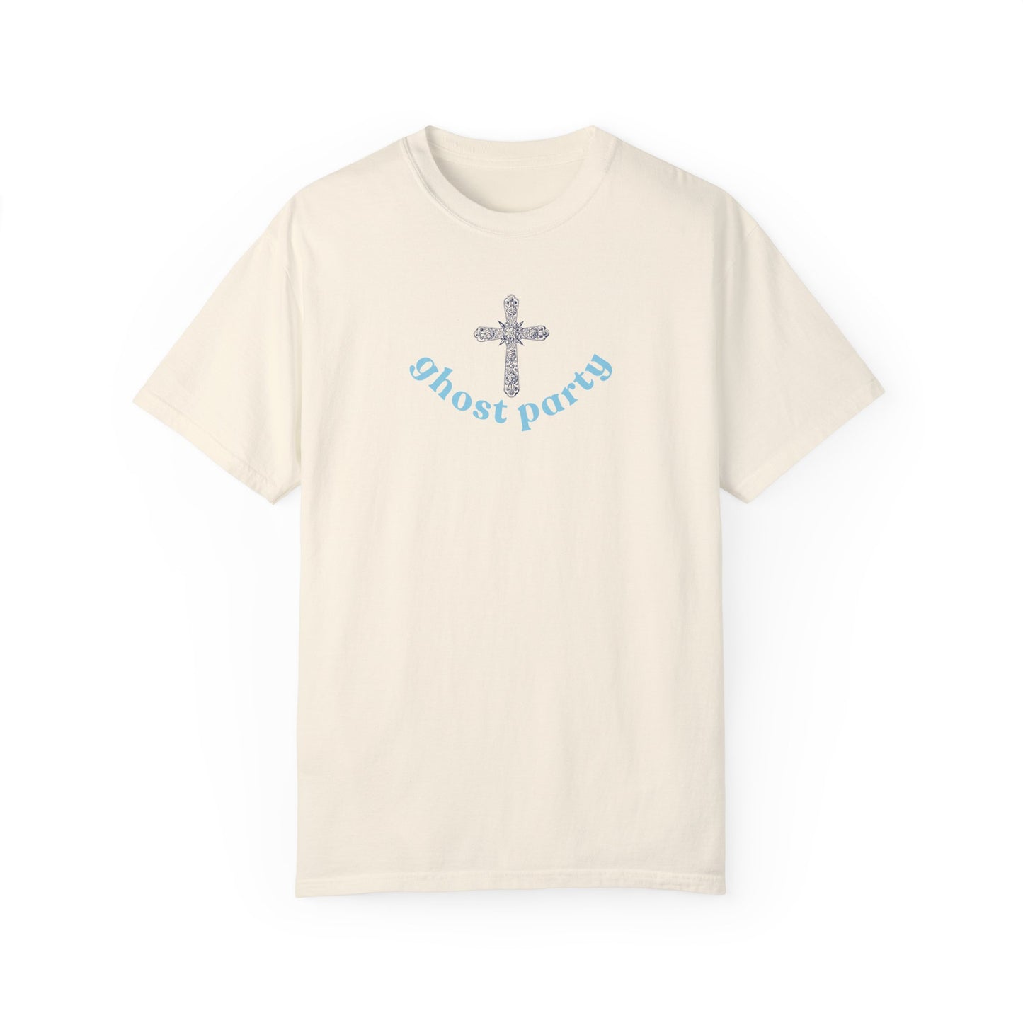 Ghost Party blue cross tee