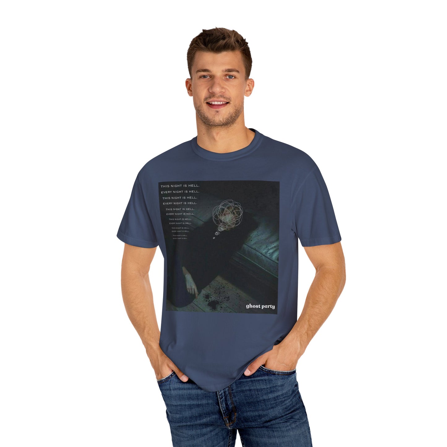but this night is hell graphic tee