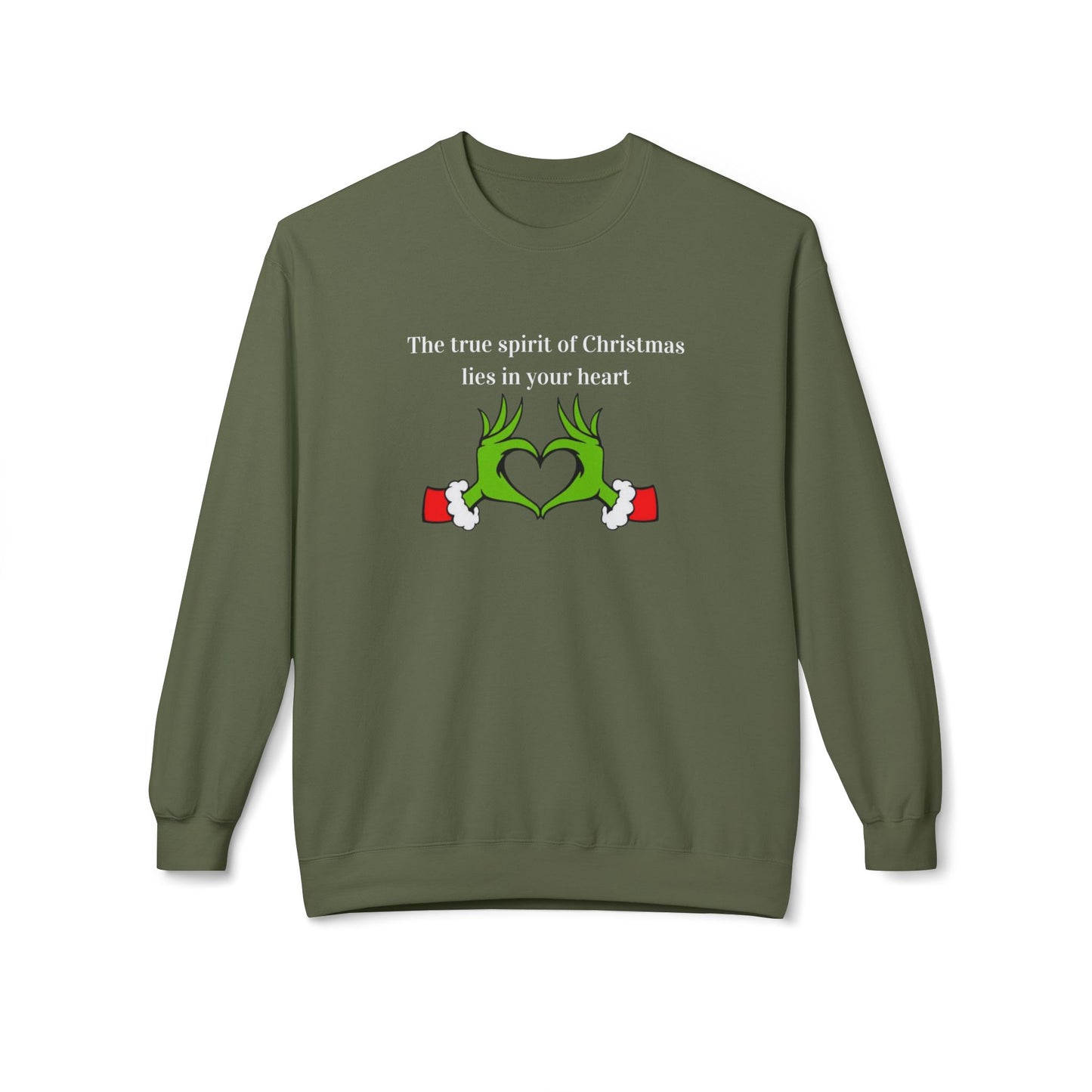 Friday Knights - Grinch the true spirit of Xmas... Fleece Crewneck Sweatshirt