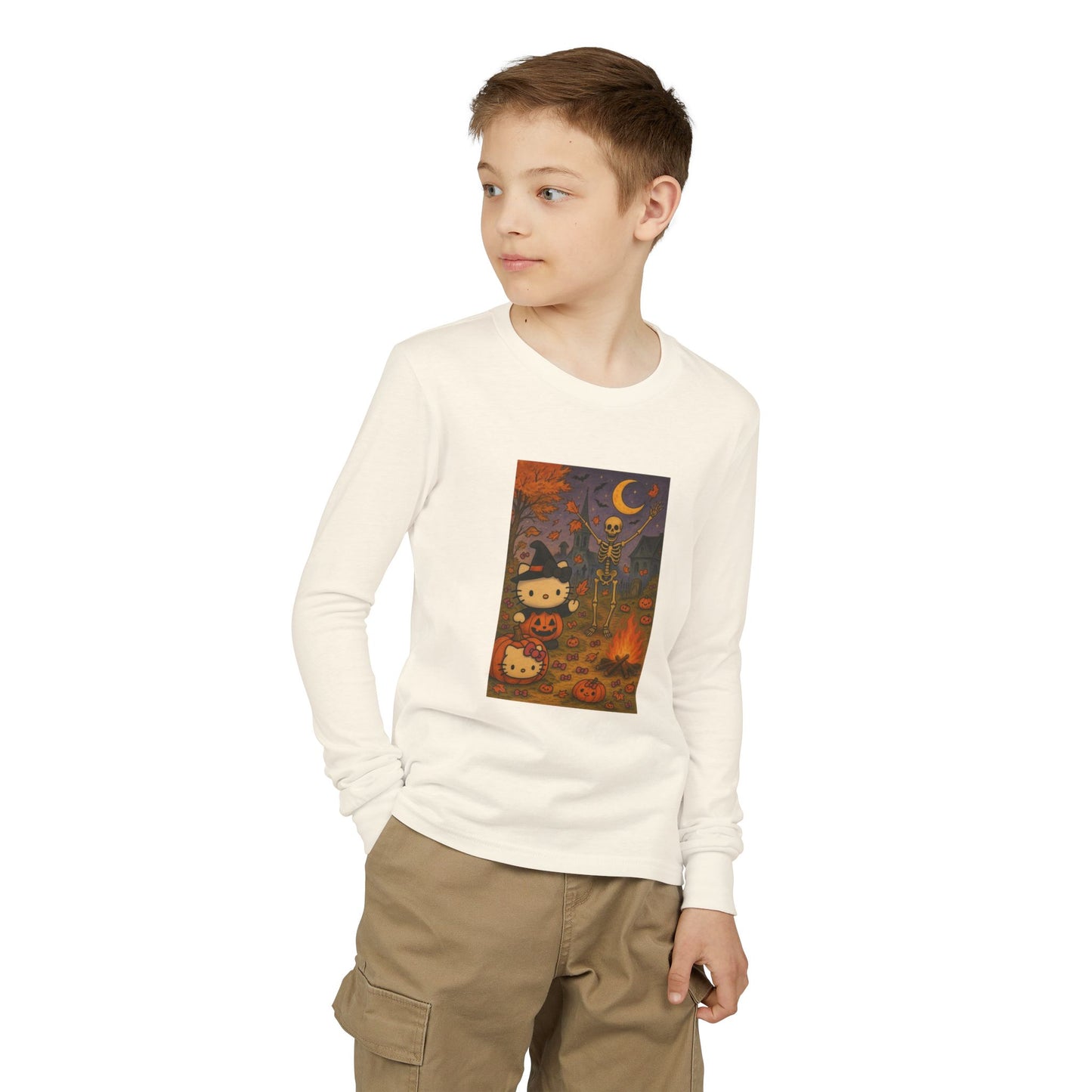 Friday Knights KIDS- Spooky Kitty, Pumpkin & Skeleton Design