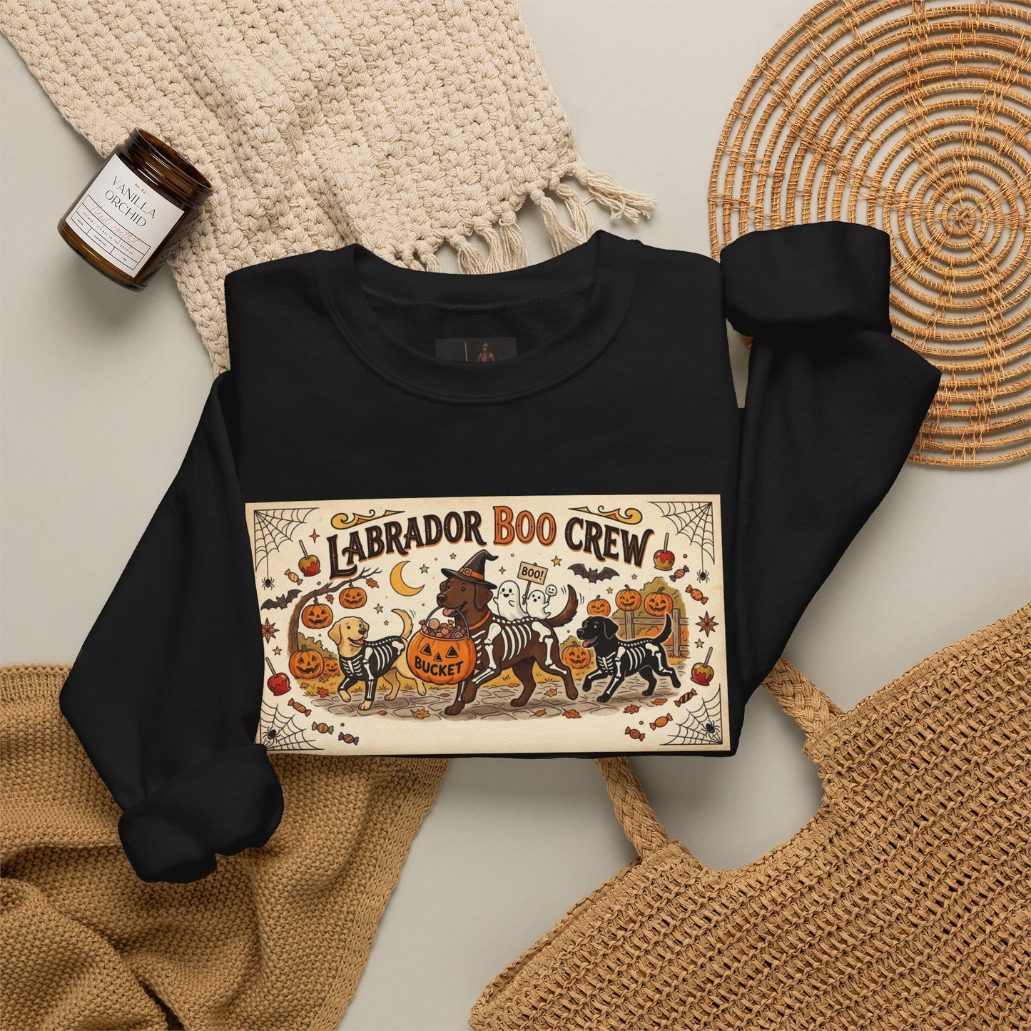 Friday Knights - Labrador Boo Crew Halloween Sweatshirt