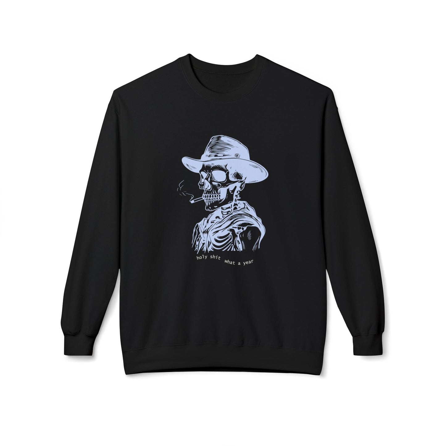Friday Knights - Holy sh*t what a year Skeleton Crewneck fleece Sweatshirt