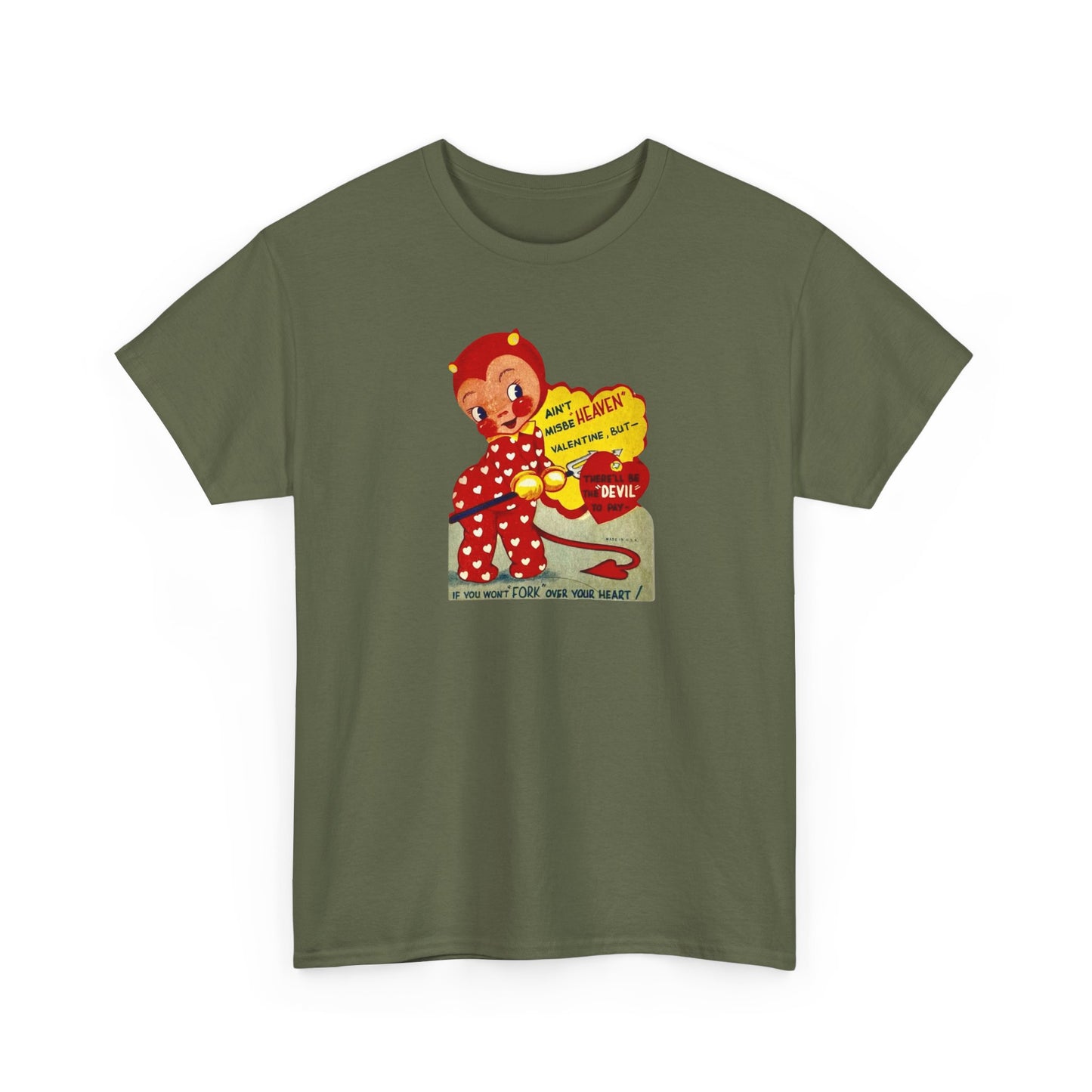Friday Knights - Fork your heart Devil tee vintage Graphic T-Shirt