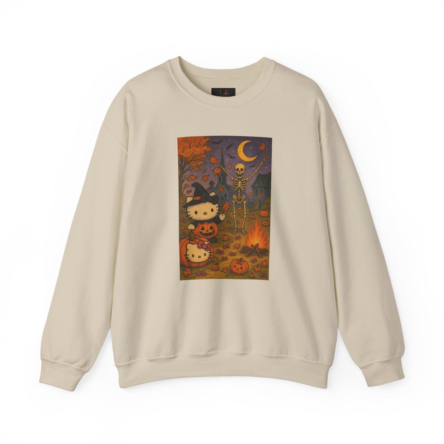 Friday Knights - Cute Halloween Kitty Pumpkin Night Graphic