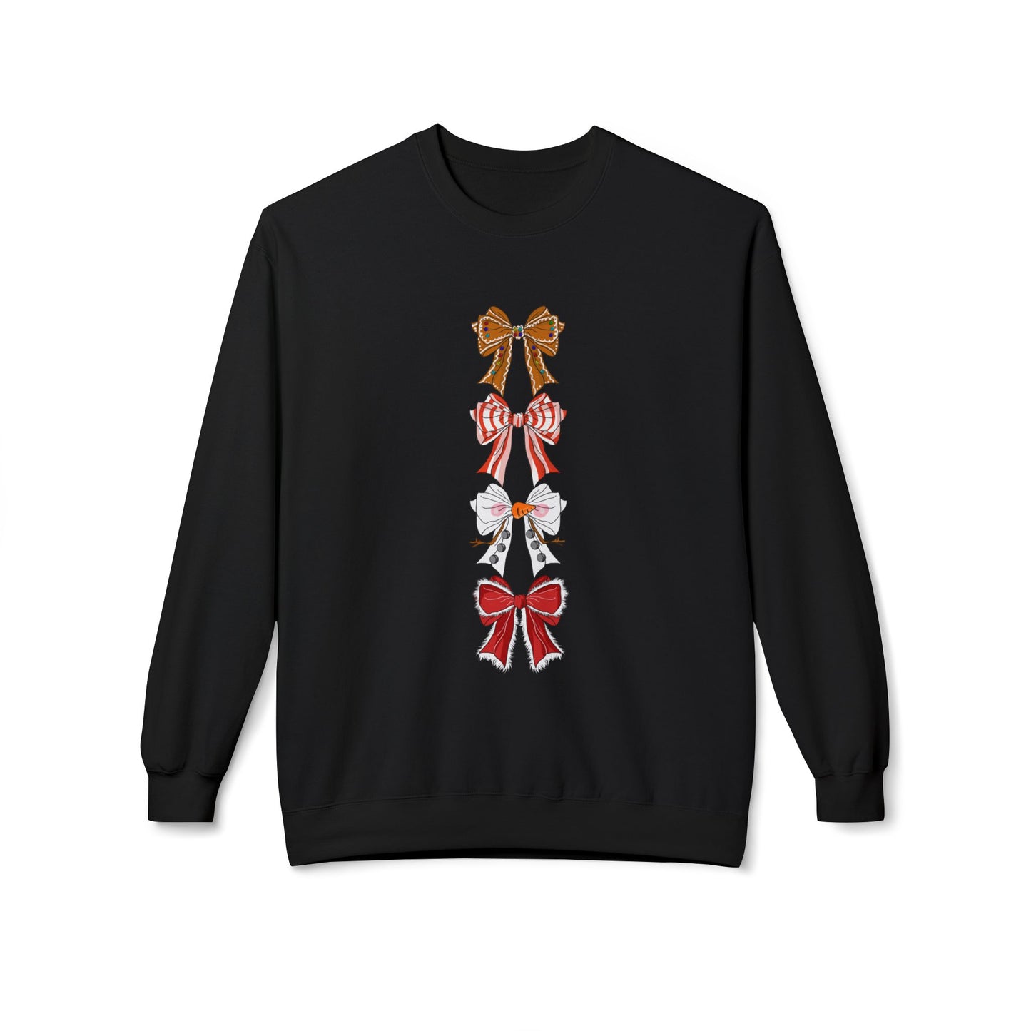 Friday Knights - Holiday Bows Fleece Crewneck Sweatshirt