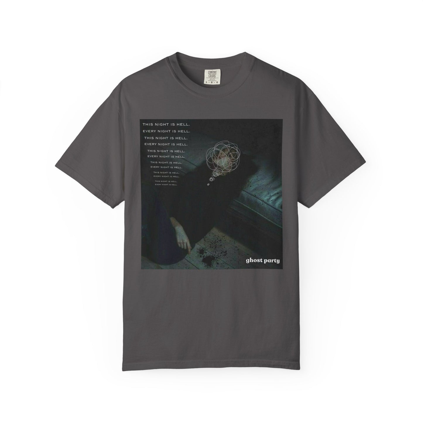 but this night is hell graphic tee
