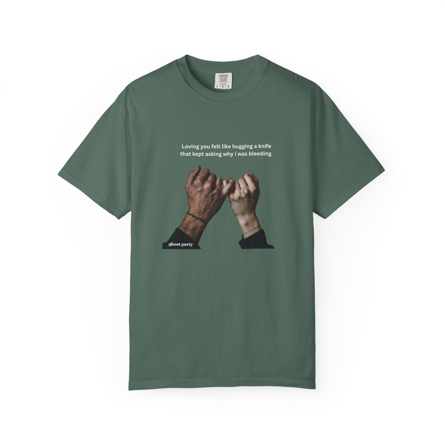 "Loving you felt like hugging a knife" tee