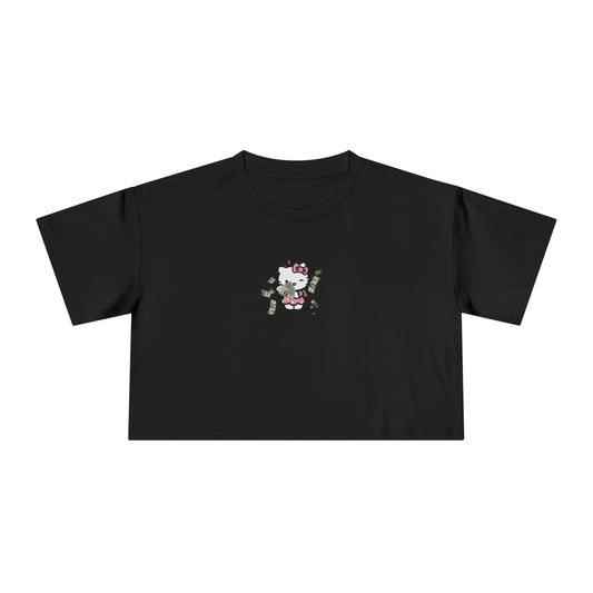 Friday Knights - kawaii Kitty money crop top