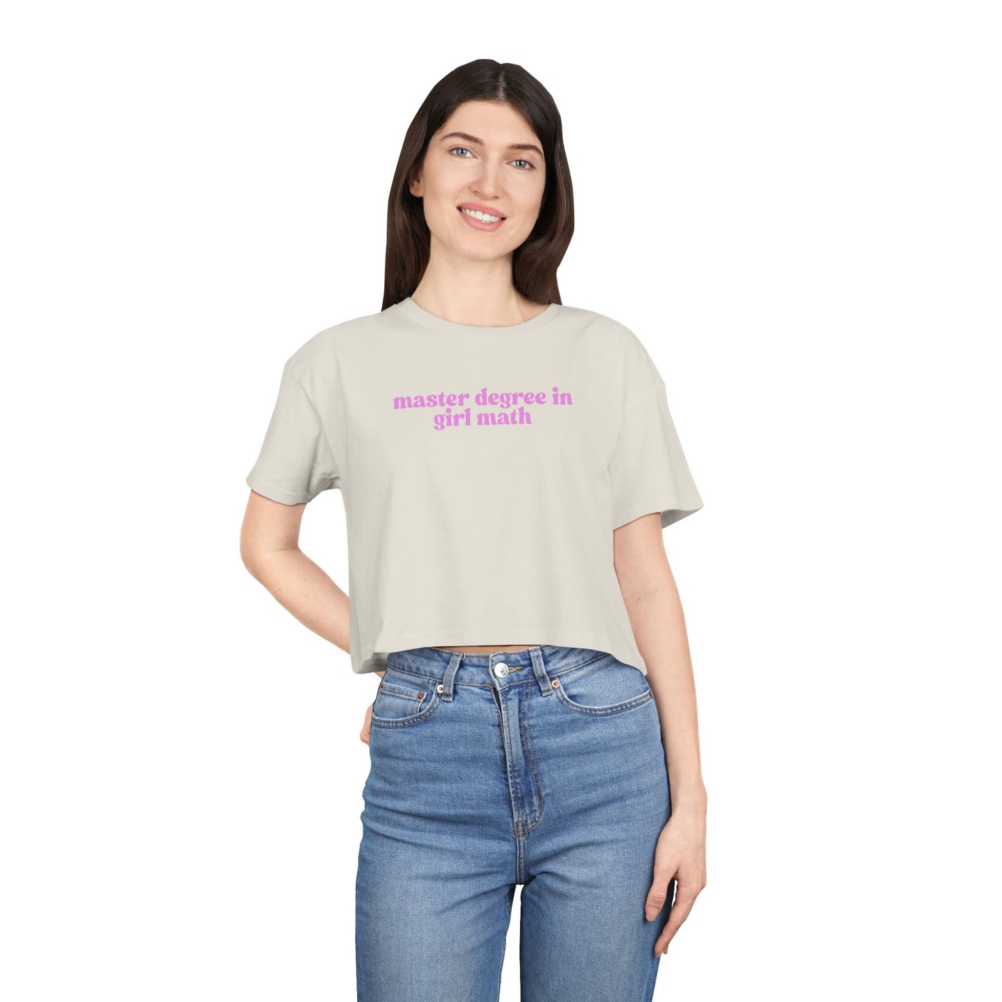 Friday Knights - Master Degree in Girl Math Women's Crop Tee