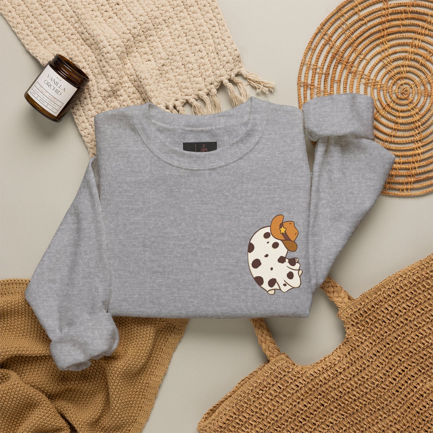 Friday Knights - Cow Spot Ghost Crewneck Sweatshirt