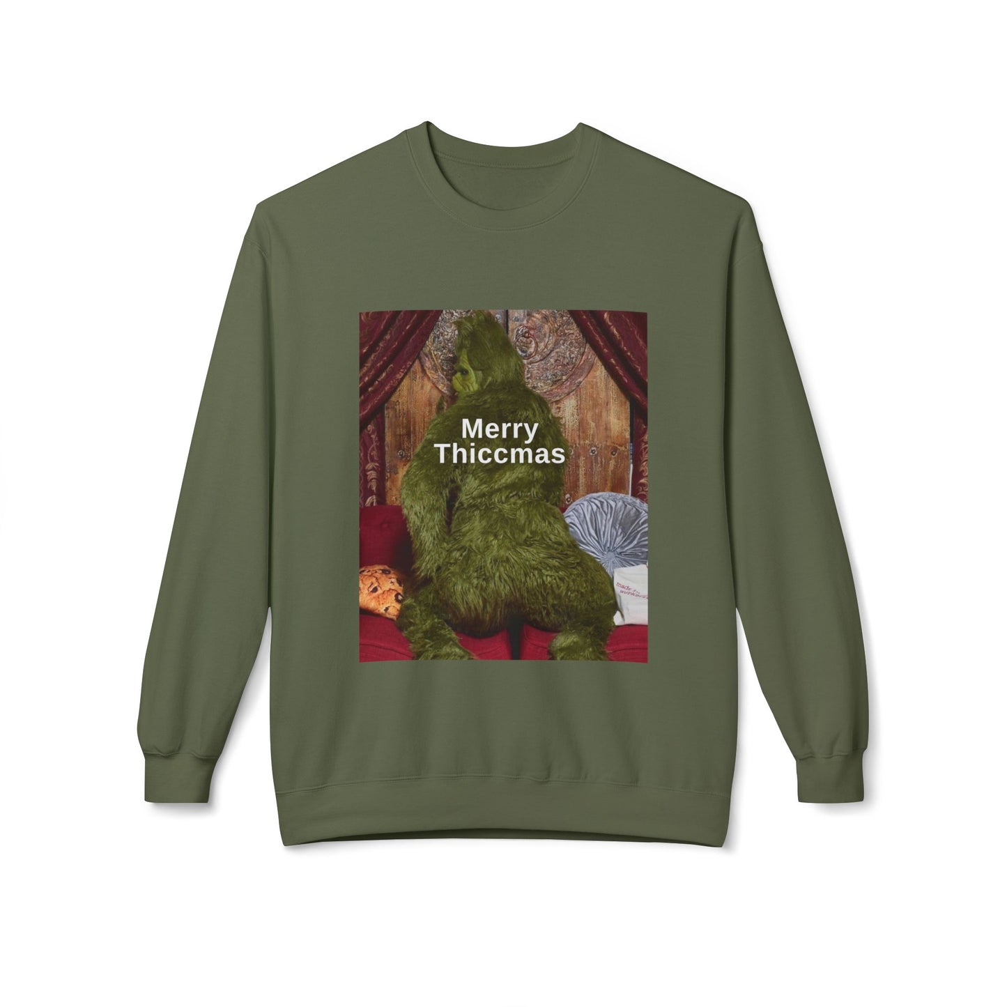 Friday Knights -  Merry Thiccmas grinch fleece sweater