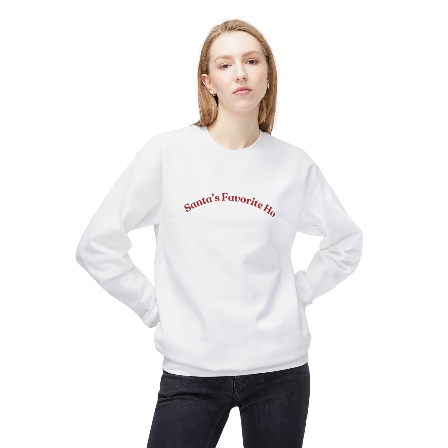 Friday Knights - Santa's Favorite Ho Fleece Crewneck Sweatshirt