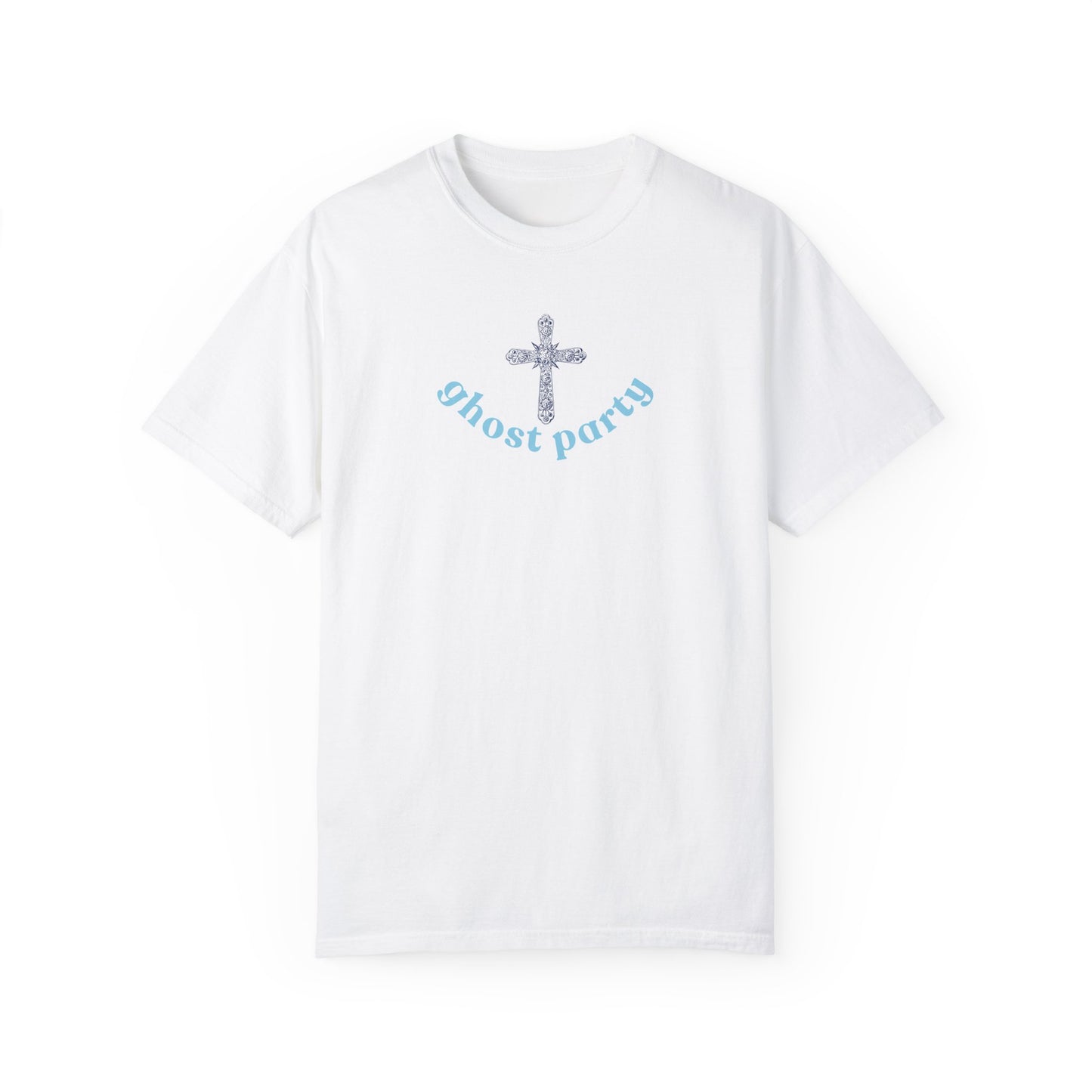 Ghost Party blue cross tee