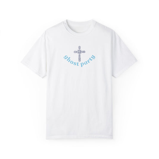 Ghost Party blue cross tee