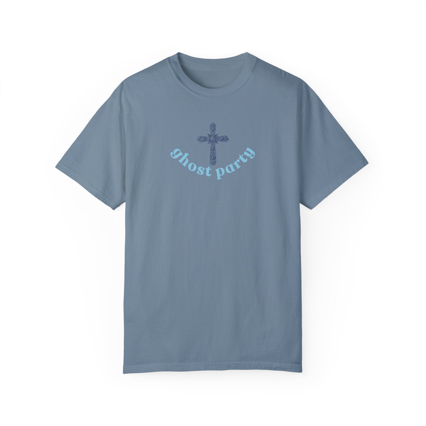 Ghost Party blue cross tee