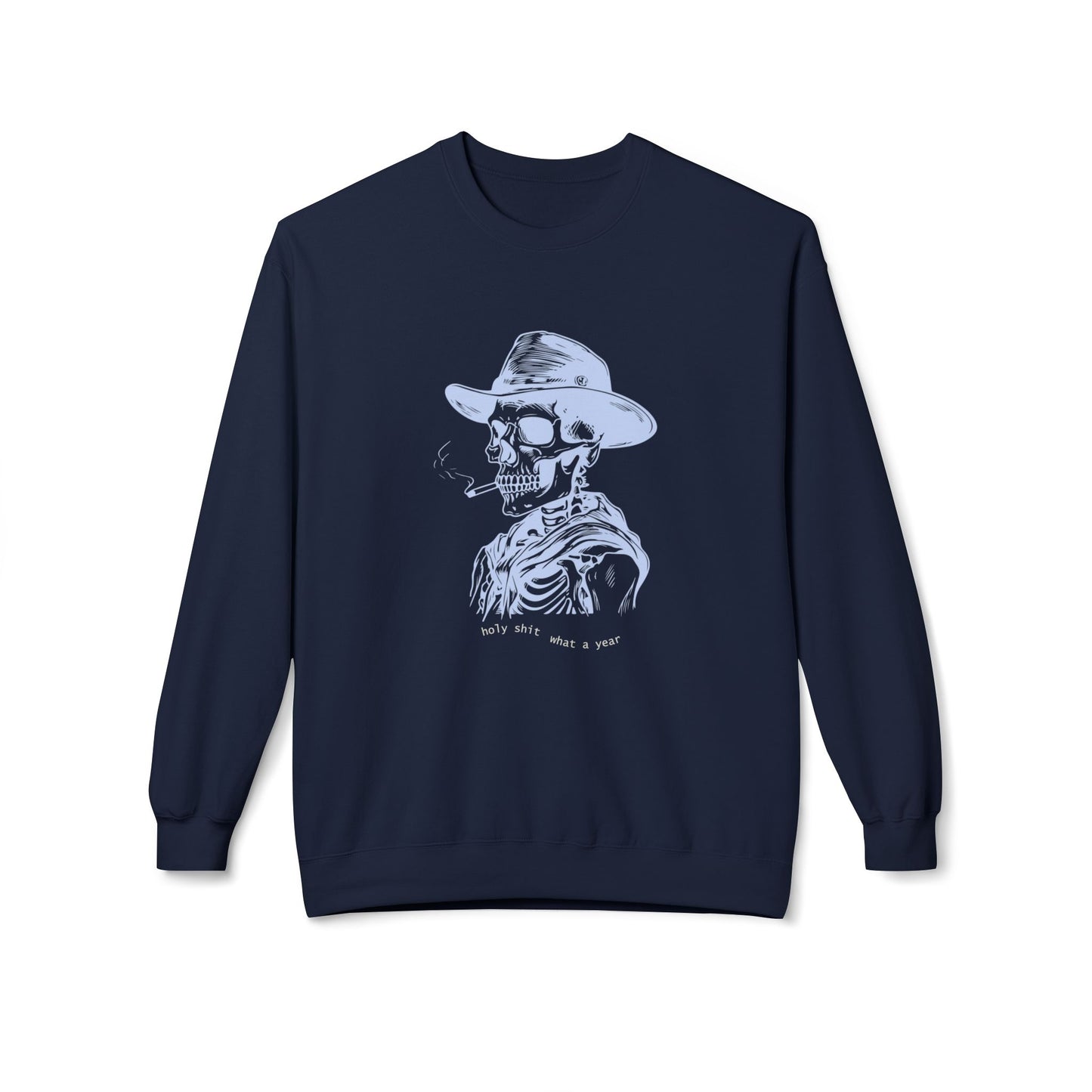 Friday Knights - Holy sh*t what a year Skeleton Crewneck fleece Sweatshirt