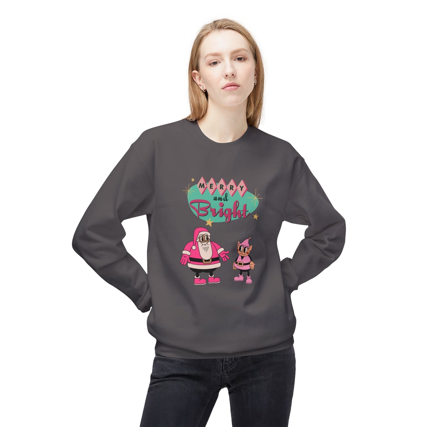 Friday Knights - Merry and Bright Crewneck fleece Sweatshirt