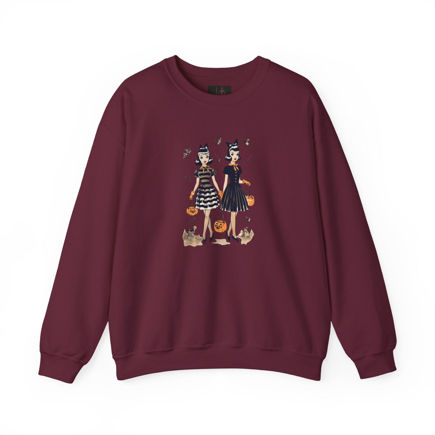 Friday Knights - Vintage Halloween Witch Sisters Sweatshirt