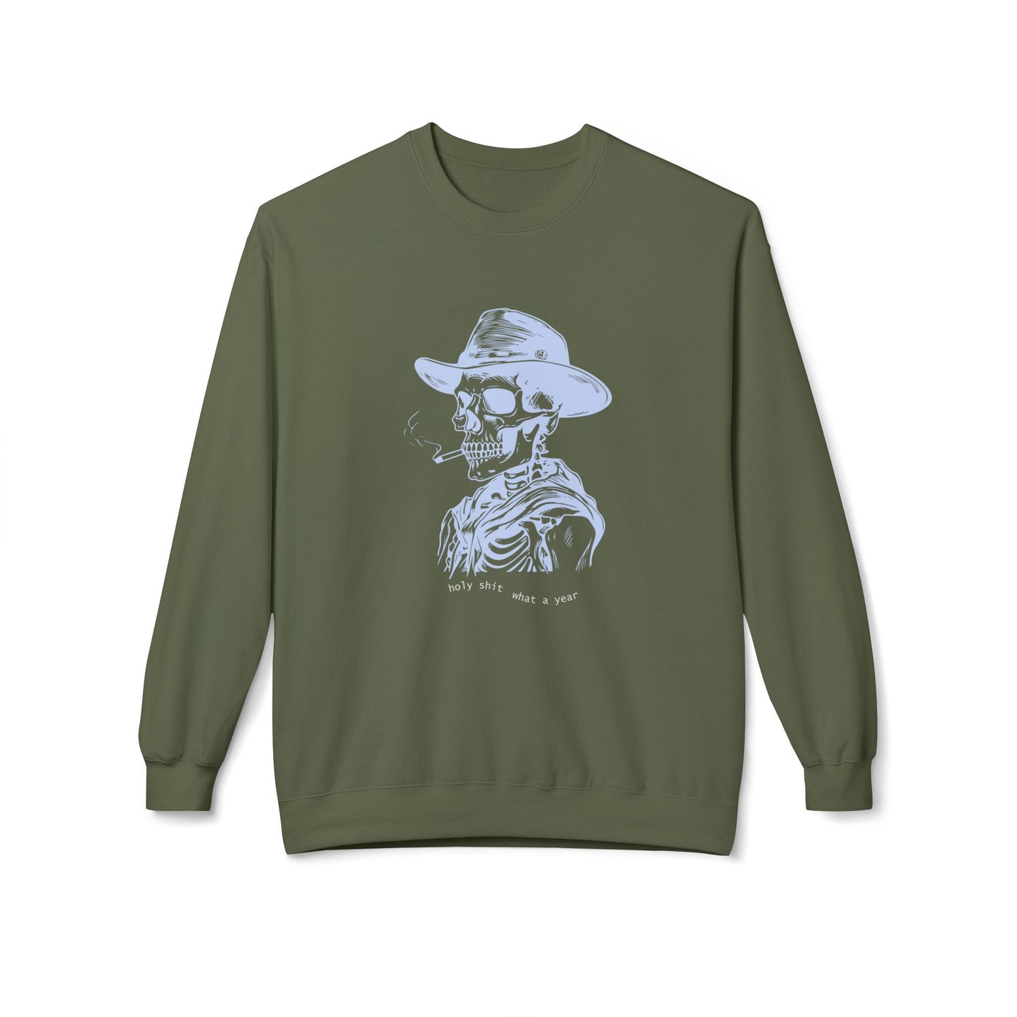 Friday Knights - Holy sh*t what a year Skeleton Crewneck fleece Sweatshirt