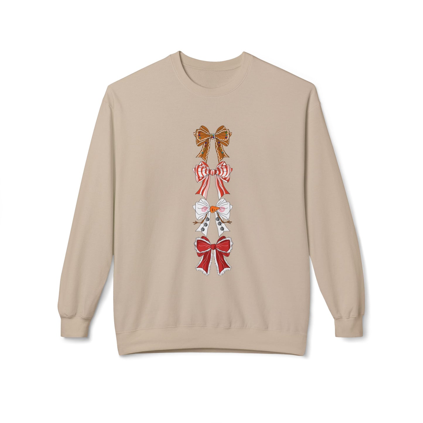 Friday Knights - Holiday Bows Fleece Crewneck Sweatshirt