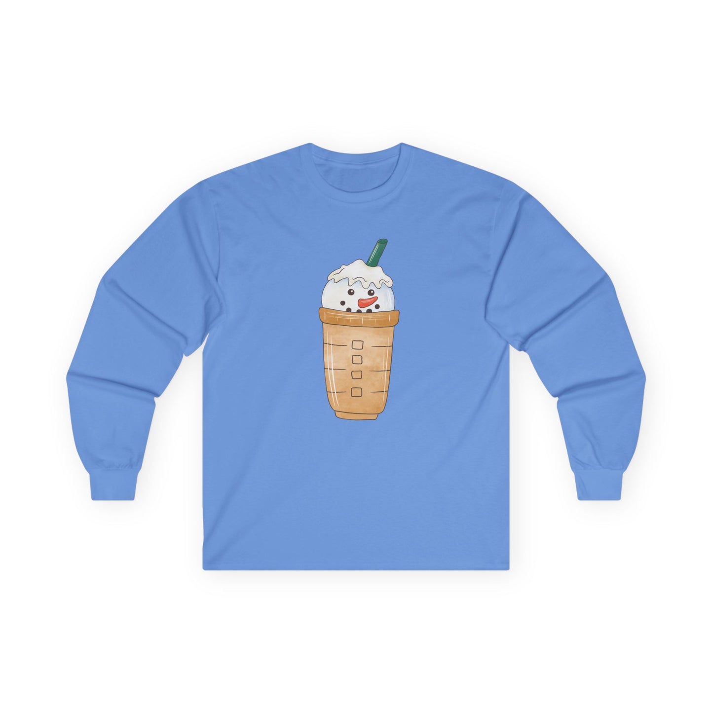 Friday Knights - Kawaii Snowman Frappuccino Long Sleeve Tee NONFLEECE