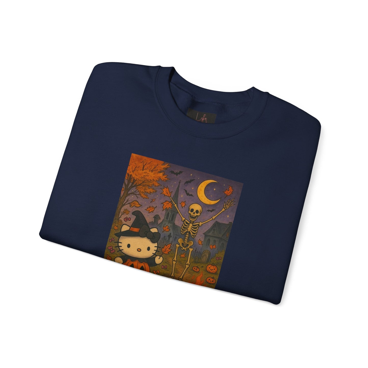 Friday Knights - Cute Halloween Kitty Pumpkin Night Graphic