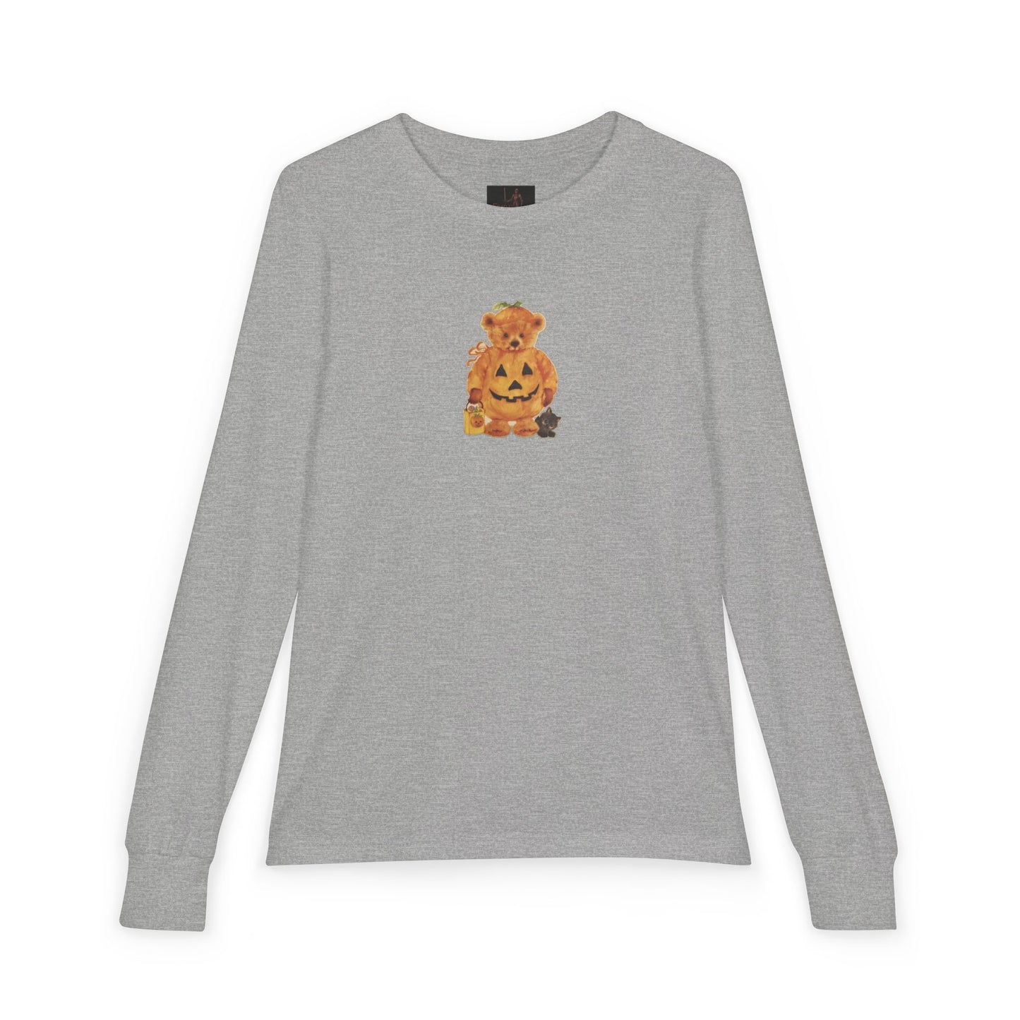 Friday Knights KIDS- Teddy Bear Pumpkin Jack-O’-Lantern Long Sleeve Tee