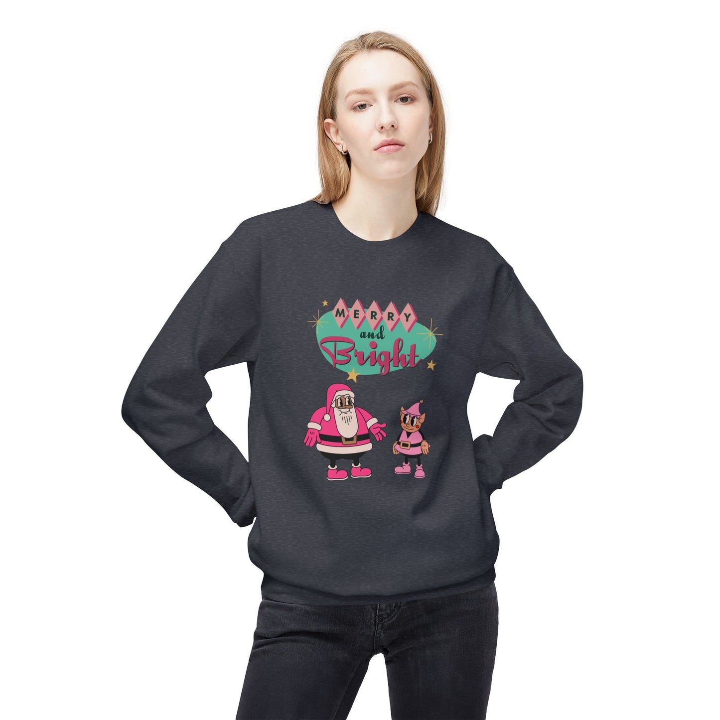 Friday Knights - Merry and Bright Crewneck fleece Sweatshirt