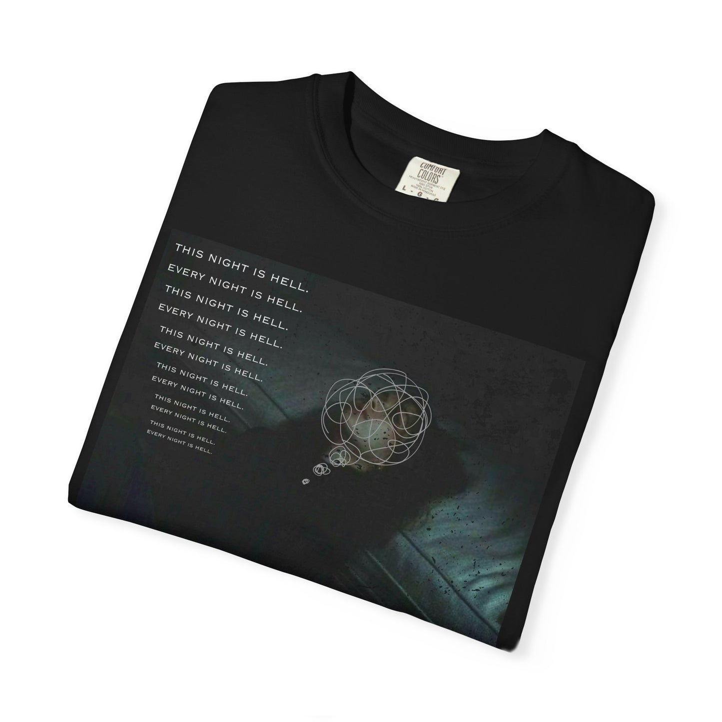 but this night is hell graphic tee