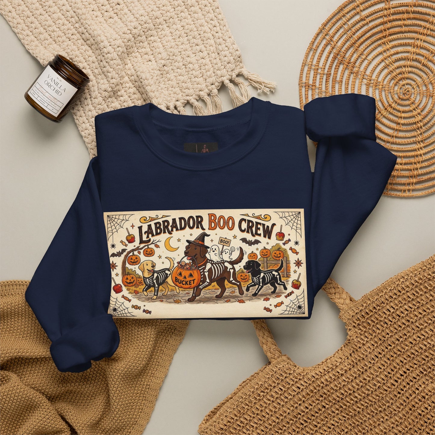 Friday Knights - Labrador Boo Crew Halloween Sweatshirt