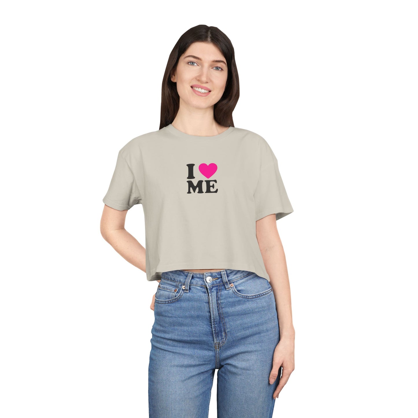 Friday Knights - I Love Me Women's Crop Tee