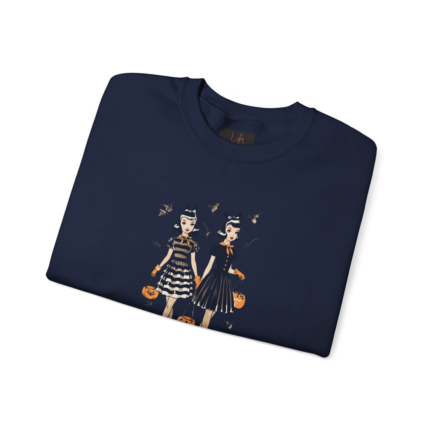 Friday Knights - Vintage Halloween Witch Sisters Sweatshirt