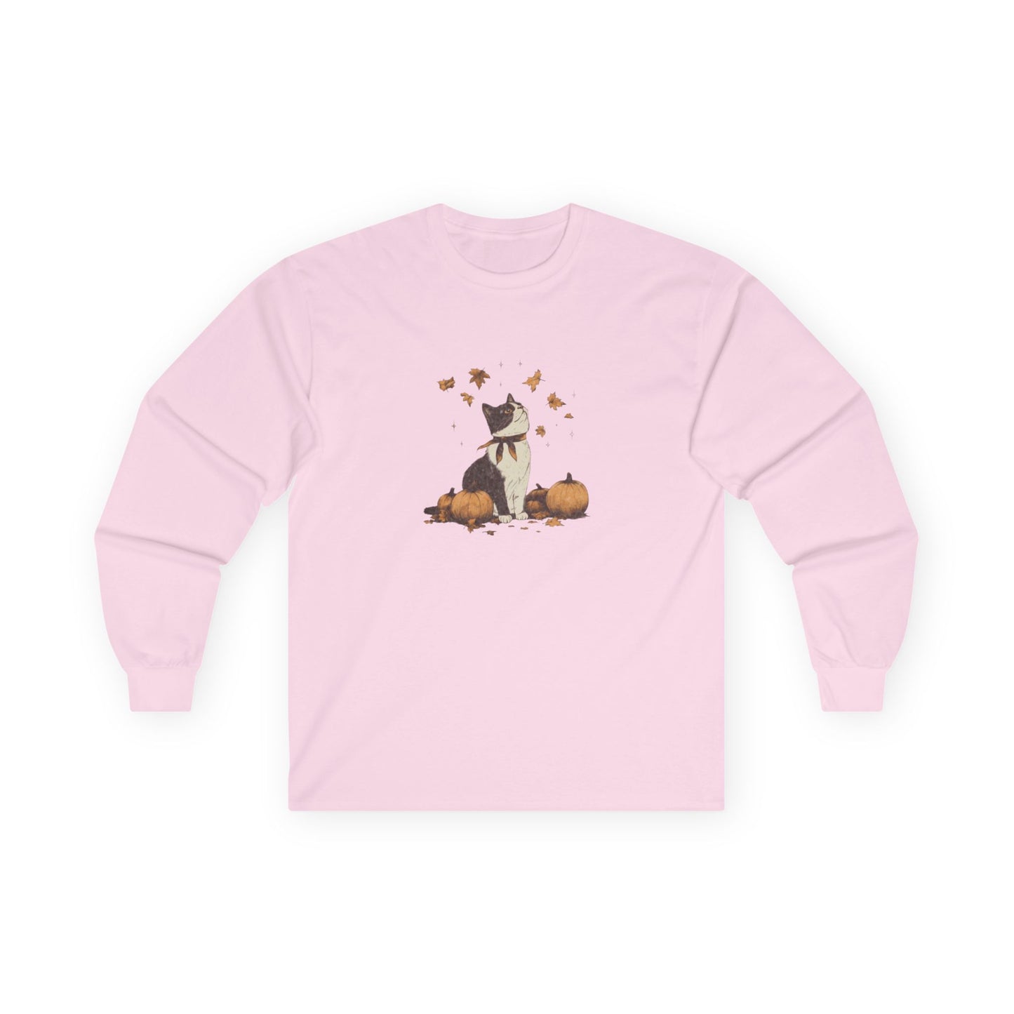 Cozy Fall Cat Long Sleeve Tee vintage