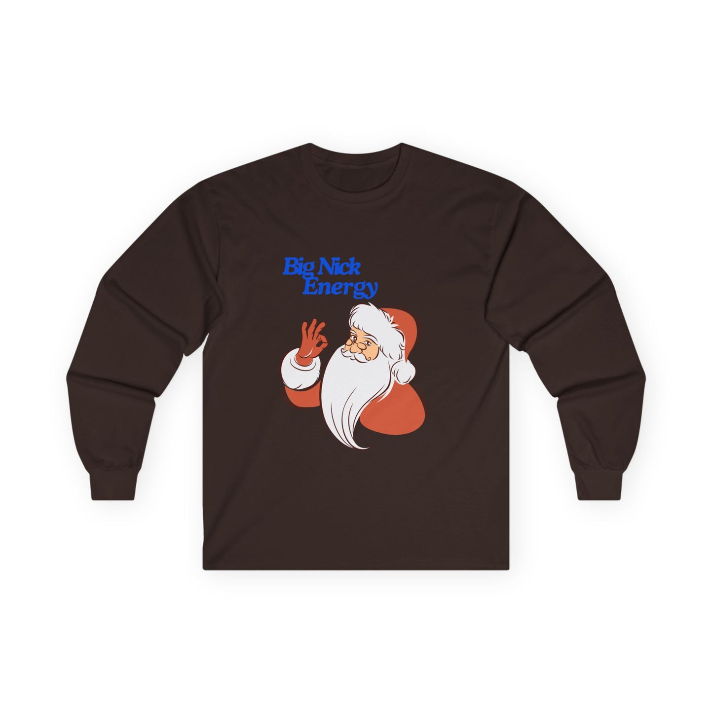 Friday Knights - Big Nick Energy Santa Long Sleeve Tee NONFLEECE