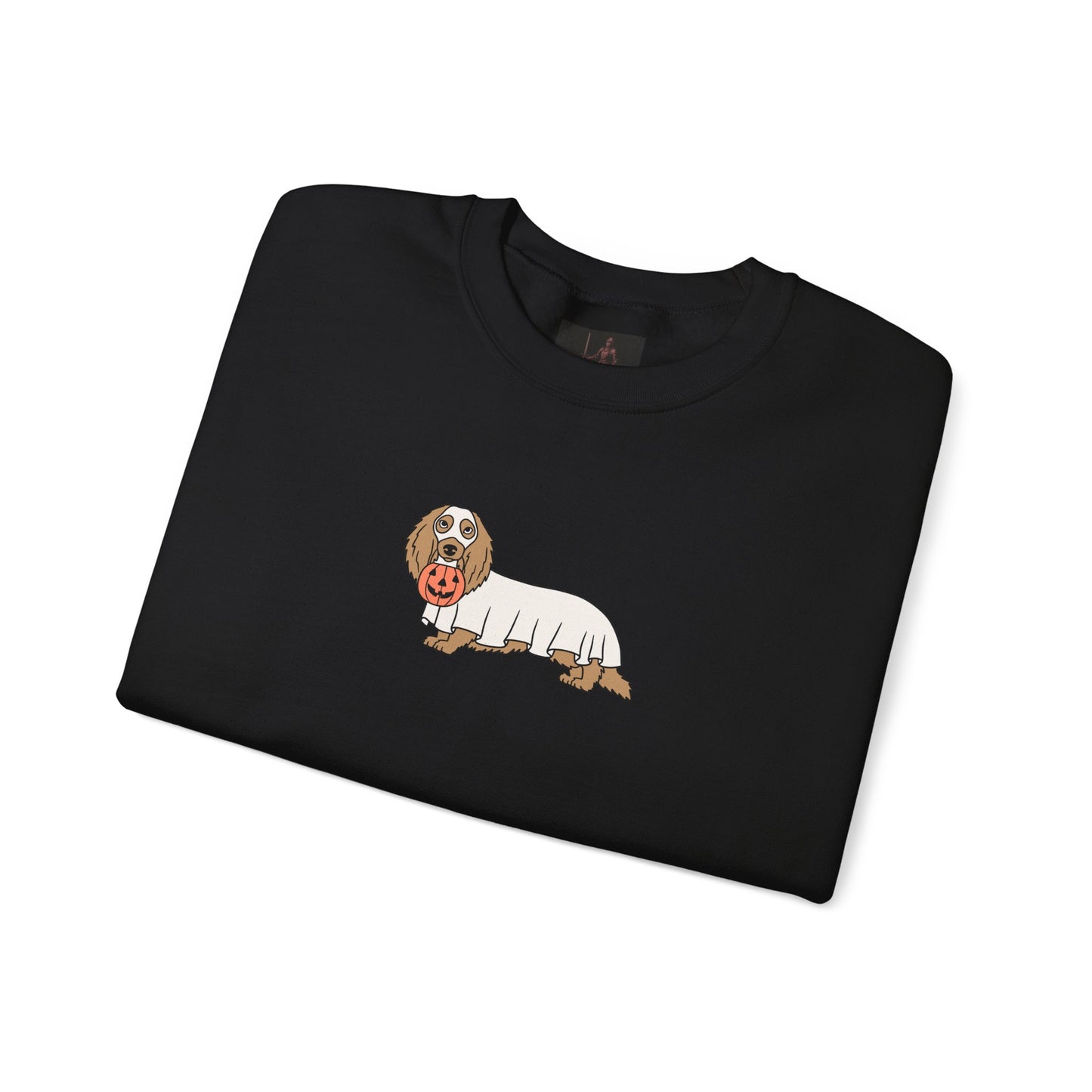 Friday Knights - Dachshund ghost Crewneck Sweatshirt