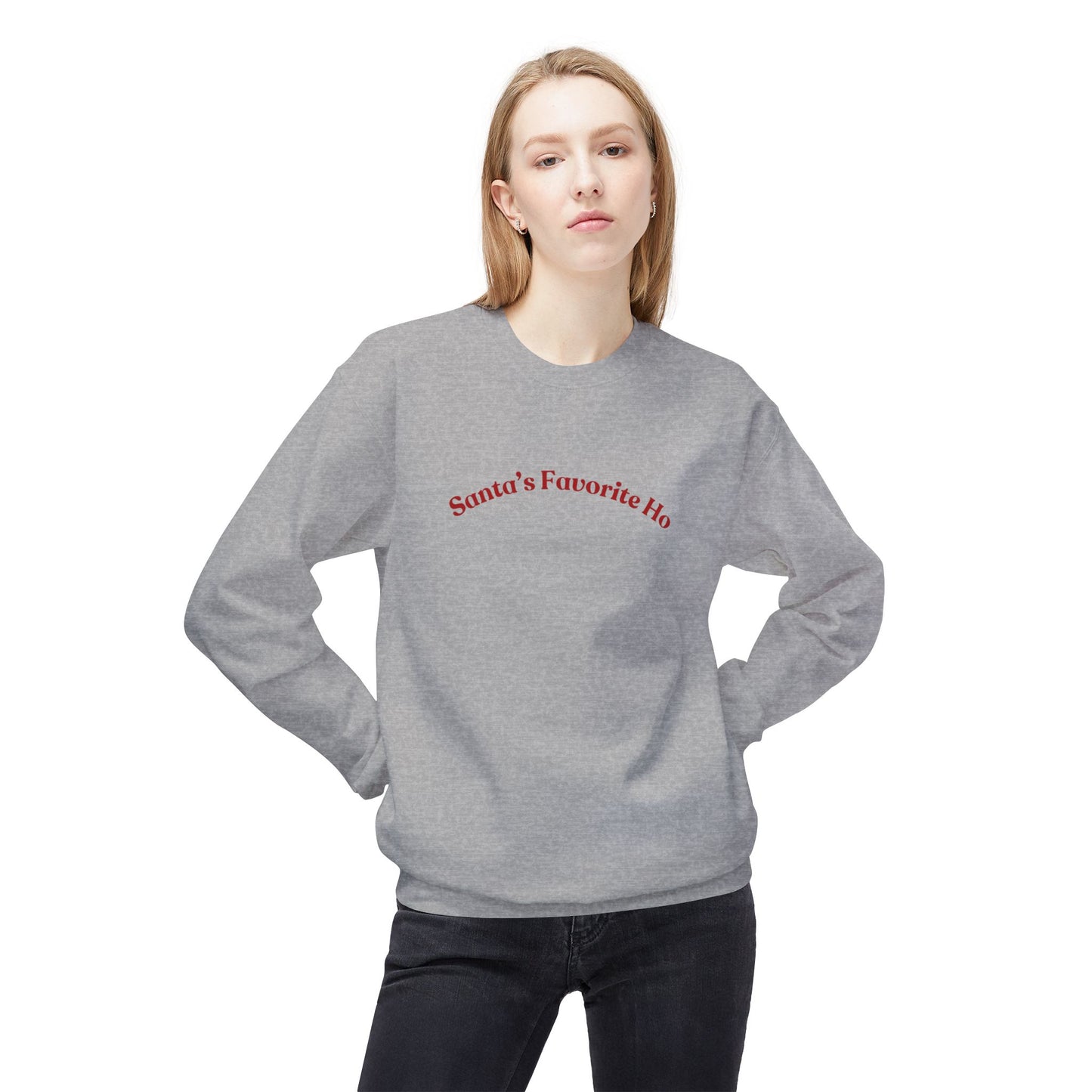 Friday Knights - Santa's Favorite Ho Fleece Crewneck Sweatshirt